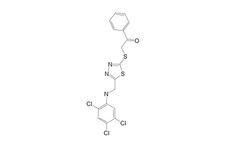 2-[5-[(2,4,5-TRICHLOROPHENYLAMINO)-METHYL]-1,3,4-THIADIAZOL-2-YL-THIO]-1-PHENYL-ETHANONE