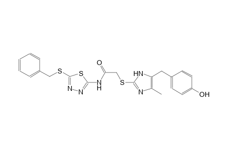 acetamide, 2-[[5-[(4-hydroxyphenyl)methyl]-4-methyl-1H-imidazol-2-yl]thio]-N-[5-[(phenylmethyl)thio]-1,3,4-thiadiazol-2-yl]-