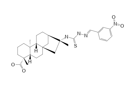 N1-(E)-(3-NITROPHENYL)-N4-(ENT-KAUREN-16-BETA-METHYL-19-OIC-ACID)-THIOSEMICARBAZONE