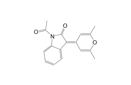 1-acetyl-3-(2,6-dimethyl-4H-pyran-4-ylidene)-1,3-dihydro-2H-indol-2-one