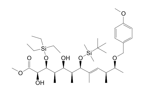 (E)-(2R,3S,4S,5R,6S,7R,10S,11S)-7-{[tert-butyl(dimethyl)silyl]oxy}-2,3-dihydroxy-11-[(4-methoxybenzyl)oxy]-4,6,8,10-(etramethyl)-5-[(triethylsilyl)oxy]dodeca-8-enoic acid methyl ester