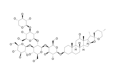 (25R)-3-BETA-[(O-BETA-D-XYLOPYRANOSYL-(1->3)-BETA-D-GLUCOPYRANOSYL-(1->2)-O-[BETA-D-GLUCOPYRANOSYL-(1->3)]-O-BETA-D-GLUCOPYRANOSYL-(1->4)-BETA-D-GA