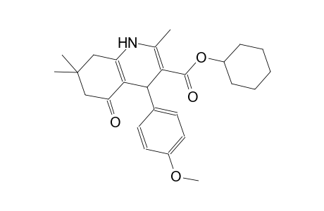 cyclohexyl 4-(4-methoxyphenyl)-2,7,7-trimethyl-5-oxo-1,4,5,6,7,8-hexahydro-3-quinolinecarboxylate