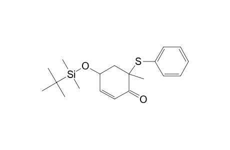 (+/-)-(4RS,6RS)-4-(TERT.-BUTYLDIMETHYLSILYLOXY)-6-METHYL-6-PHENYLTHIOCYCLOHEX-2-ENONE