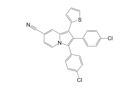 2,3-bis(4-chlorophenyl)-1-(2-thienyl)indolizine-7-carbonitrile