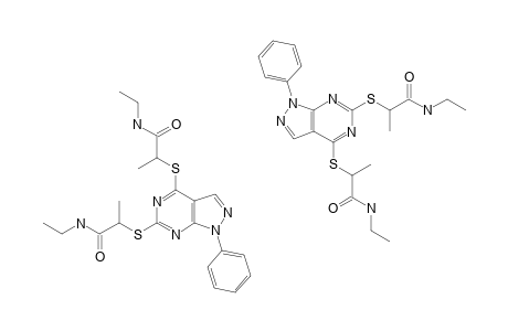 ALPHA-[6-(1'-N-ETHYLCARBAMOYLETHYLTHIO)-1-PHENYLPYRAZOLO-[3,4-D]-PYRIMIDIN-4-YLTHIO]-N-ETHYL-PROPANAMIDE