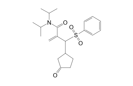 N,N-diisopropyl-3-(phenylsulfonyl)-3-(3-oxocyclopentyl)-2-methylenepropanamide