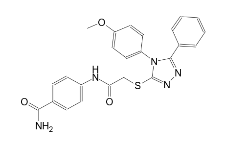 4-[({[4-(4-methoxyphenyl)-5-phenyl-4H-1,2,4-triazol-3-yl]sulfanyl}acetyl)amino]benzamide