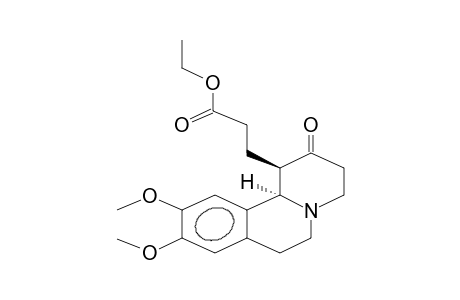 ETHYL 3-[9,10-DIMETHOXY-2-OXO-1,3,4,6,7,11B-ALPHA-HEXAHYDRO-2H-BENZO[A]QUINOLIZIN-(1BETA)-YL]PROPIONATE