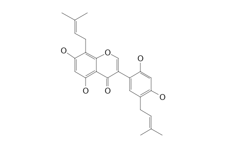 5,7,2',4'-TETRAHYDROXY-8,5'-DI-(3-METHYLBUT-2-ENYL)-ISOFLAVONE