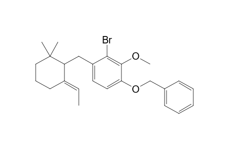 1-Benzyloxy-3-bromo-4-(6-ethylidene-2,2-dimethylcyclohexylmethyl)-2-methoxybenzene