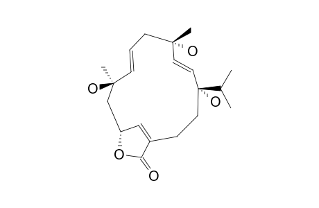 (+)-(1-S*,4-R*,8-S*,10-R*)-1,4,8-TRIHYDROXYCEMBRA-2-E,6-E,11-Z-TRIEN-20,10-OLIDE