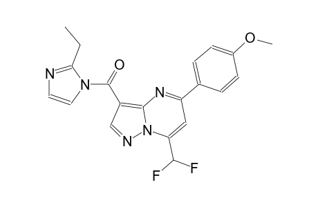 7-(difluoromethyl)-3-[(2-ethyl-1H-imidazol-1-yl)carbonyl]-5-(4-methoxyphenyl)pyrazolo[1,5-a]pyrimidine