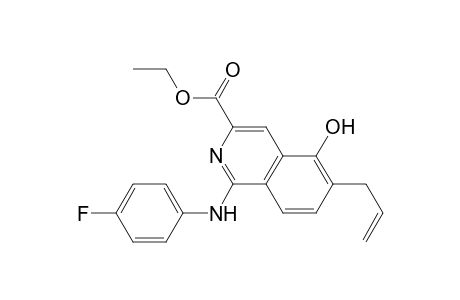 6-Allyl-1-(4-fluorophenylamino)-3-(ethoxycarbonyl)-5-hydroxyisoquinoline