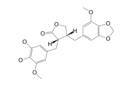 (2-S,3-S)-2-(3,4-HYDROXY-5-METHOXYBENZYL)-3-(5-METHOXY-3,4-METHYLENEDIOXYBENZYL)-BUTYROLACTONE