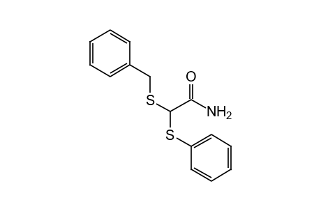 2-(BENZYLTHIO)-2-(PHENYLTHIO)ACETAMIDE