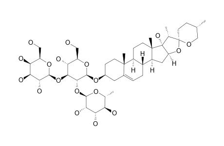 PENNOGENIN-3-O-[O-ALPHA-L-RHAMNOPYRANOSYL-(1->2)-O-[BETA-D-GALACTOPYRANOSYL-(1->3)]-BETA-D-GLUCOPYRANOSIDE]