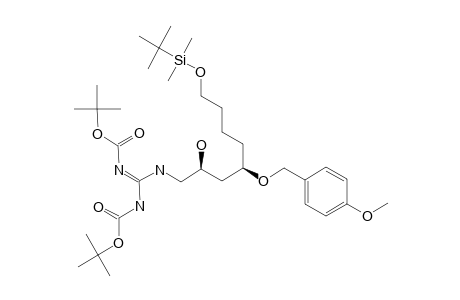 (-)-(2R,4R)-1-[N',N''-BIS-(TERT.-BUTOXYCARBONYL)-GUANIDINO]-8-(TERT.-BUTYLDIMETHYLSILOXY)-4-(PARA-METHOXYBENZYLOXY)-OCTAN-2-OL