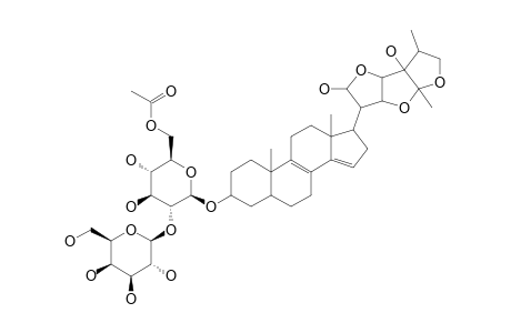 3-BETA,21,24-TRIHYDROXY-21,23;22,28;26,28-TRIEPOXY-5-ALPHA-STIGMASTA-8(9),14(15)-DIEN-3-O-BETA-GALACTOPYRANOSYL-(1->2)-BETA-D-(6-O-ACETYL)-GLUCOPY