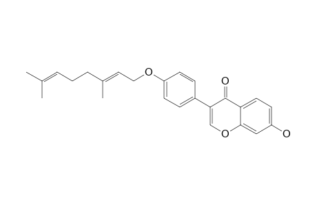 CONRAUINONE-D;7-HYDROXY-4'-O-[(E)-3,7-DIMETHYL-2,6-OCTADIENYL]-ISOFLAVONE