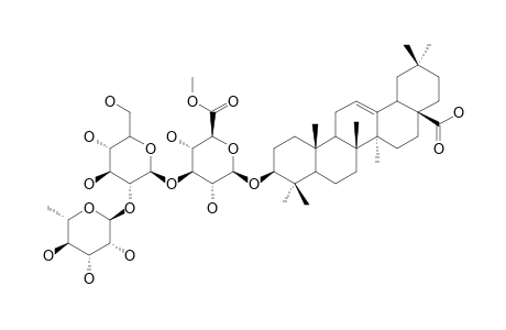 3-O-BETA-[RHAMNOPYRANOSYL-(1->2)-GLUCOPYRANOSYL-(1->3)-(6-O-METHYL)-GLUCURONOPYRANOSYL]-OLEANOLIC-ACID