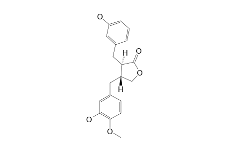 (2R,3R)-2-(3'-HYDROXYBENZYL)-3-(3''-HYDROXY-4''-METHOXYBENZYL)-BUTYROLACTONE