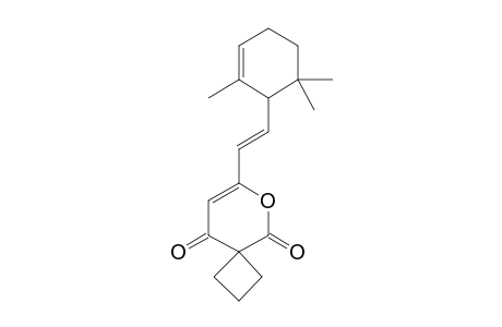 7-(2-(2,6,6-TRIMETHYL-2-CYCLOHEXEN-1-YL)-ETHENYL)-6-OXASPIRO-[3.5]-NON-7-EN-5,9-DIONE