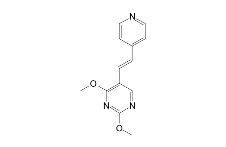 2,4-DIMETHOXY-5-[(E)-2-(4-PYRIDINYL)-ETHENYL]-PYRIMIDINE