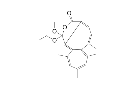 (PM,3RS)-3-Ethoxy-3-methoxy-9,11,13,15-tetramethyl-4-oxatricyclo[8.5.0.0(2,6)]pentadeca-1,6,8,10,12,14-hexaen-5-one