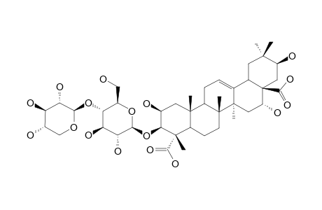 3-O-[O-BETA-D-XYLOPYRANOSYL-(1->4)-BETA-D-GLUCOPYRANOSYL]-2-BETA,3-BETA,16-ALPHA,21-BETA-TETRAHYDROXYOLEAN-12-ENE-23,28-DIOIC-ACID