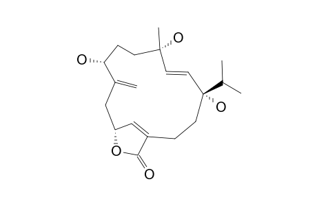 (+)-(1-S*,4-S*,7-R*,10-R*)-1,4,7-TRIHYDROXYCEMBRA-2-E,8-(19),11-Z-TRIEN-20,10-OLIDE