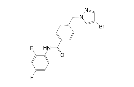 4-[(4-bromo-1H-pyrazol-1-yl)methyl]-N-(2,4-difluorophenyl)benzamide