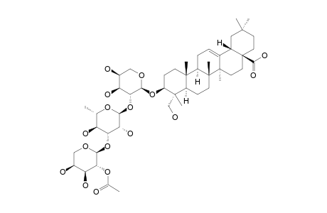 RARASAPONIN-I;HEDERAGENIN-3-O-(2-O-ACETYL-ALPHA-L-ARABINOPYRANOSYL)-(1->3)-ALPHA-L-RHAMNOPYRANOSYL-(1->2)-ALPHA-L-ARABINOPYRANOSIDE