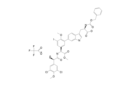 #5;(R,R,R)-2-(2-[3-[3-(2-CARBOBENZYLOXY-AMINOPROPIONYLCARBOXY)-INDOL-6-YL]-5-IODO-4-METHOXYPHENYL]-2-METHOXYCARBONYLMETHYLAMINO)-2-(3,5-DICHLORO-4-METHOXYPHENY