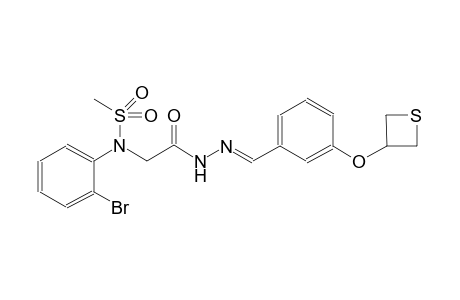 acetic acid, [(2-bromophenyl)(methylsulfonyl)amino]-, 2-[(E)-[3-(3-thietanyloxy)phenyl]methylidene]hydrazide