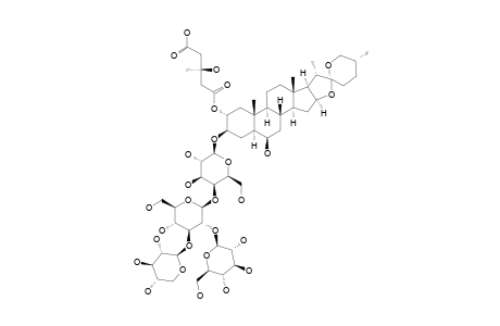 #7;(25R)-2-O-[(S)-3-HYDROXY-3-METHYLGLUTAROYL]-5-ALPHA-SPIROSTANE-2-ALPHA,3-BETA,6-BETA-TRIOL-3-O-[O-BETA-D-GLUCOPYRANOSYL-(1->2)-O-[BETA-D-XYLOPYRANOSYL-(1->3