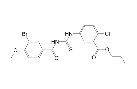 benzoic acid, 5-[[[(3-bromo-4-methoxybenzoyl)amino]carbonothioyl]amino]-2-chloro-, propyl ester