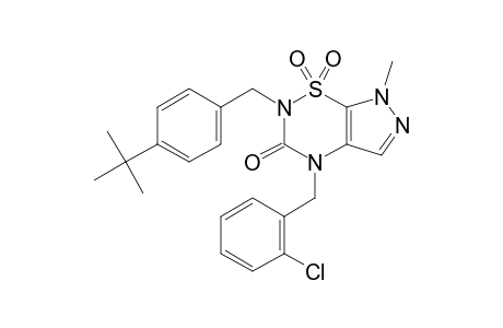 2-[PARA-(TERT.BUTYL)-BENZYL]-4-(ORTHO-CHLOROBENZYL)-7-METHYL-1,1,3-TRIOXO-2H,4H-PYRAZOLO-[4,5-E]-[1,2,4]-THIADIAZINE