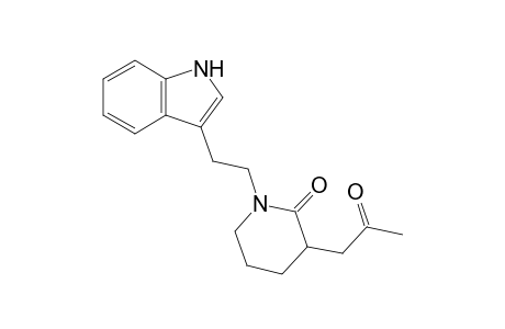 1-[2-(1H-indol-3-yl)ethyl]-3-(2-oxidanylidenepropyl)piperidin-2-one