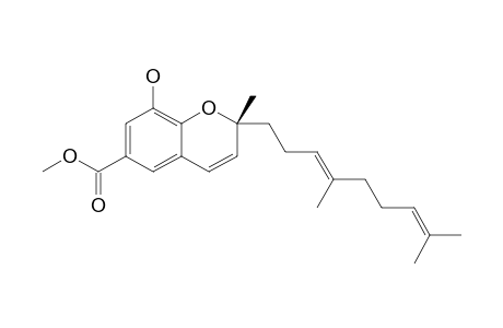 2-(4',8'-DIMETHYLNONA-3',7'-DIENYL)-8-HYDROXY-2-METHYL-2H-CHROMENE-6-CARBOXYLIC-METHYLESTER