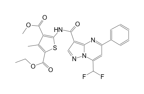 2-ethyl 4-methyl 5-({[7-(difluoromethyl)-5-phenylpyrazolo[1,5-a]pyrimidin-3-yl]carbonyl}amino)-3-methyl-2,4-thiophenedicarboxylate