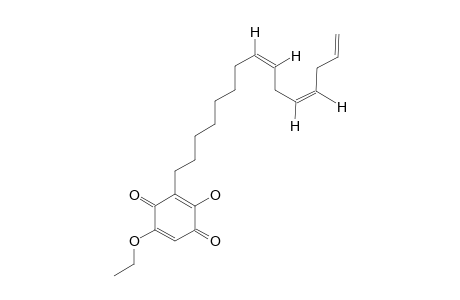 5-ETHOXY-SORGOLEONE;2-HYDROXY-5-ETHOXY-3-[(Z,Z)-8',11',14'-PENTADECADIENE]-RHO-BENZOQUINONE