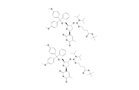 5'-O-(4,4'-DIMETHOXYTRITYL)-3'-O-(N,N-DIISOPROPYLAMINO)-[3-(N-TERT.-BUTYLCARBOXAMIDO)-1-PROPYLOXY]-PHOSPHINYL-2'-DEOXYTHYMIDINE