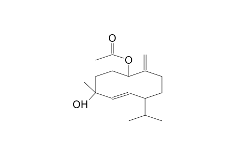 5-CYCLODECENE-1,4-DIOL, 4-METHYL-10-METHYLENE-7-(1-METHYLETHYL)-1-ACET