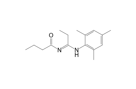 N-[1-(2,4,6-Trimethylphenylamino)propylidene]butyramide