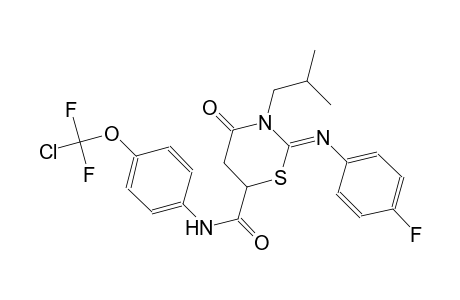 N-{4-[chloro(difluoro)methoxy]phenyl}-2-[(4-fluorophenyl)imino]-3-isobutyl-4-oxo-1,3-thiazinane-6-carboxamide