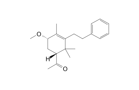 1-[(1R,5S)-5-methoxy-2,2,4-trimethyl-3-phenethyl-cyclohex-3-en-1-yl]ethanone