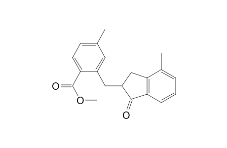 2-[(1-keto-4-methyl-indan-2-yl)methyl]-4-methyl-benzoic acid methyl ester