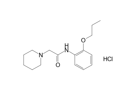 2'-propoxy-1-piperidineacetanilide, monohydrochloride