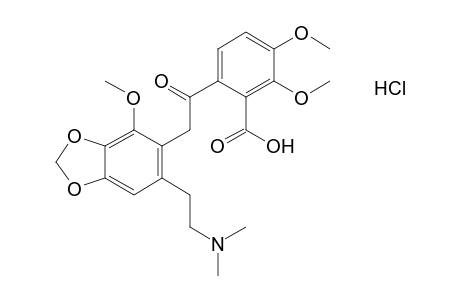 6-{{6-[2-(dimethylamino)ethyl]-2-methoxy-3,4-(methylenedioxy)phenyl]acetyl]-o-veratric acid, hydrochloride